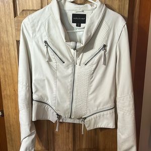 Off white leather jacket